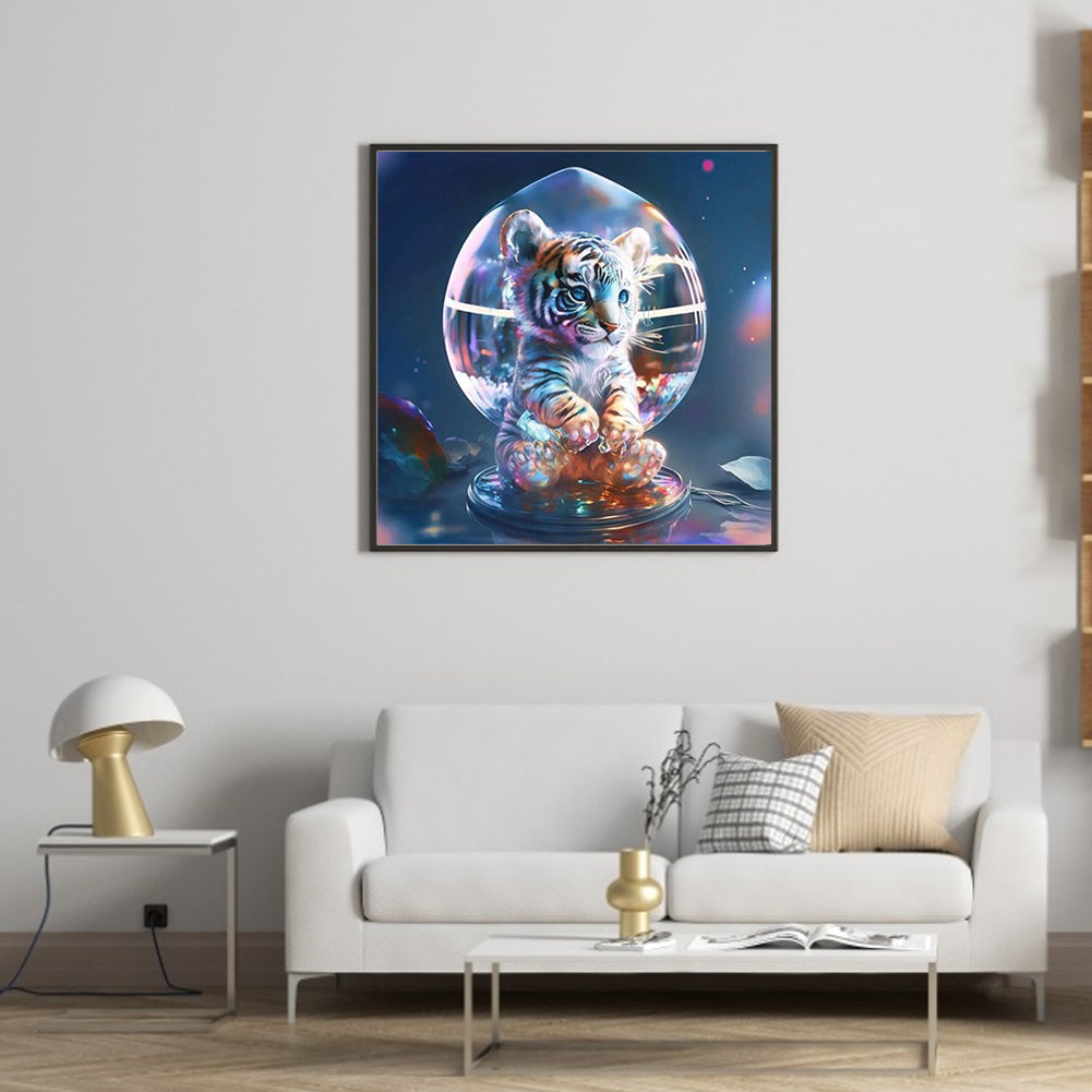 Fantasy Cartoon Tiger Crystal Ball - Full Round Drill Diamond Painting 30*30CM