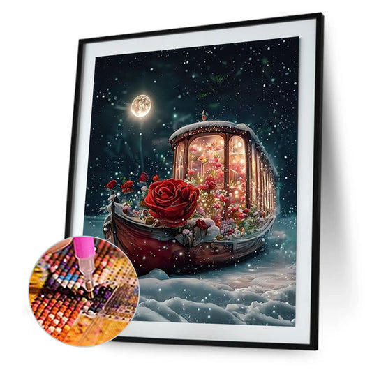Dream Moon Ferry - Full Round Drill Diamond Painting 30*40CM