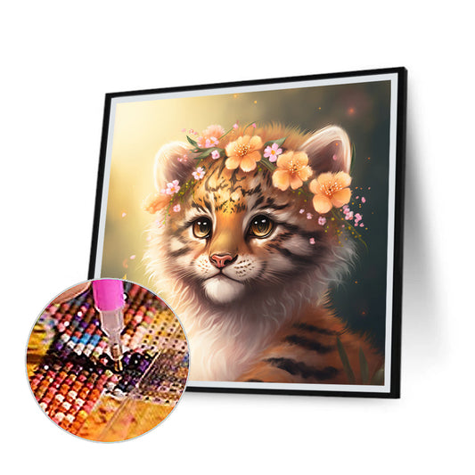 Little Tiger - Full Round Drill Diamond Painting 30*30CM