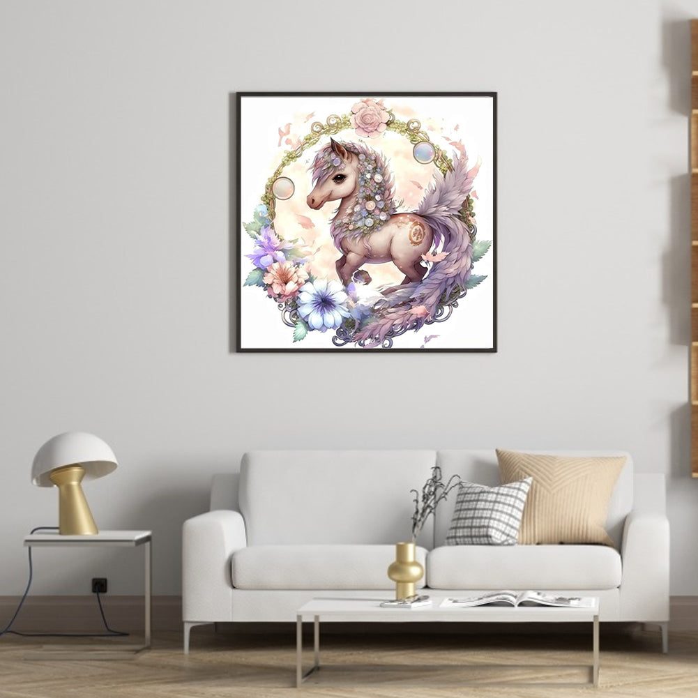 Pony - Full Round Drill Diamond Painting 35*35CM