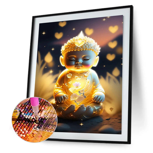 Halo Buddha Statue - Full Round Drill Diamond Painting 30*40CM