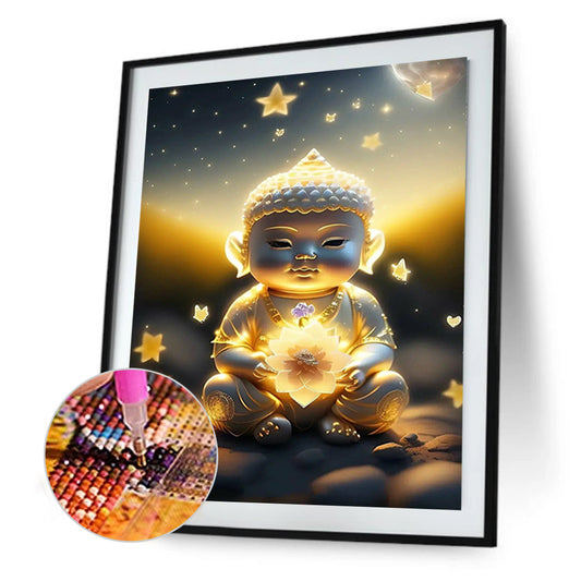 Halo Buddha Statue - Full Round Drill Diamond Painting 30*40CM