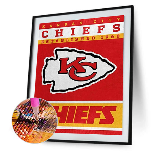 Kansas City Chiefs - Full Round Drill Diamond Painting 40*50CM
