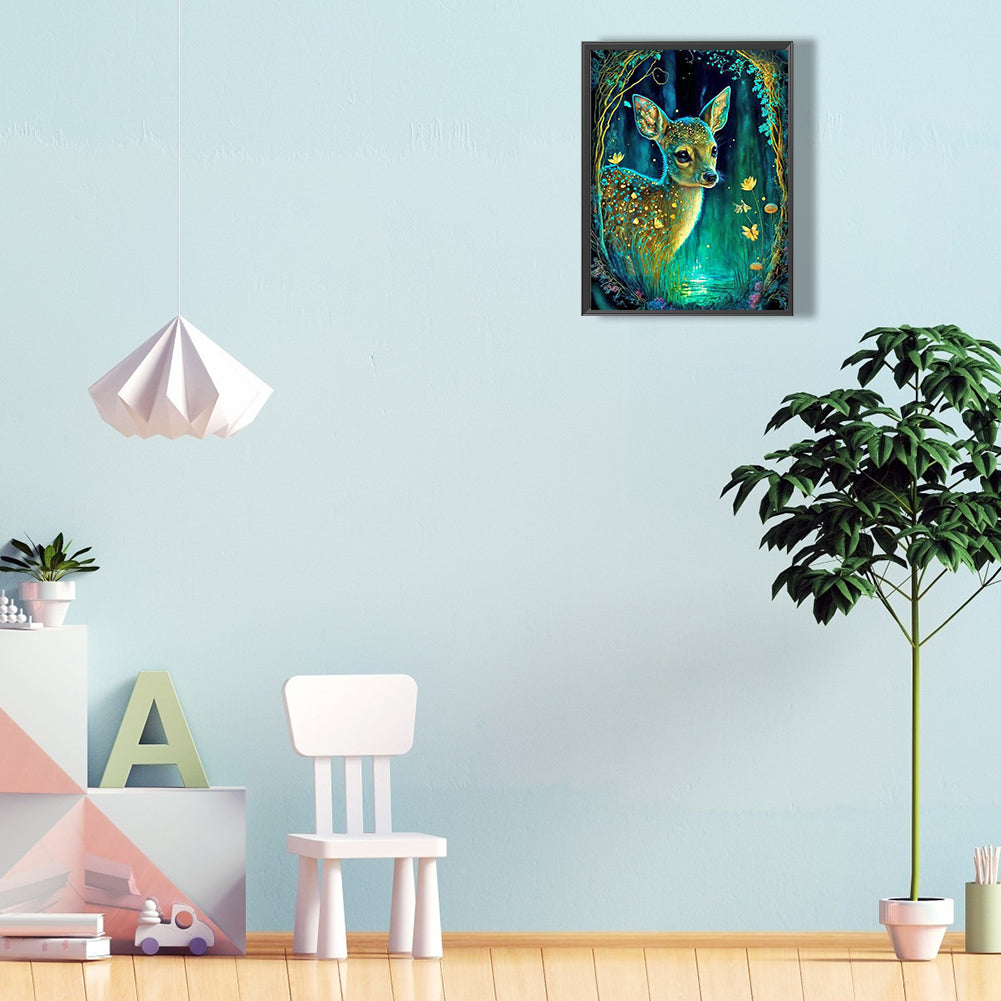 Elk - Full Round Drill Diamond Painting 30*40CM