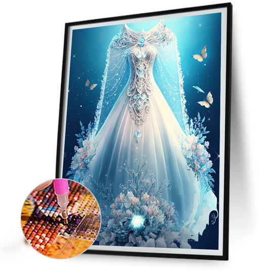 Stunning Wedding Dress - Full Round Drill Diamond Painting 30*40CM