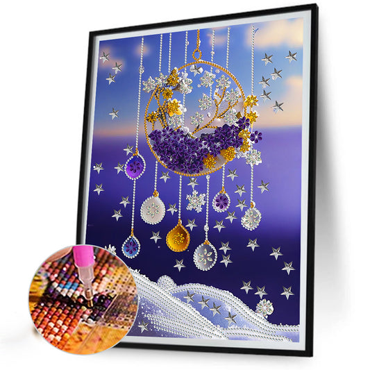 Purple Campanula - Special Shaped Drill Diamond Painting 30*40CM