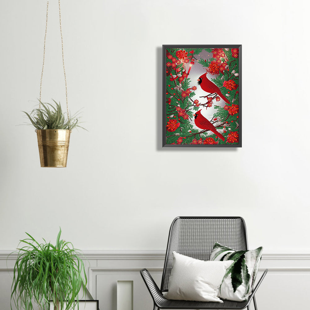 Cardinal - Full Round Drill Diamond Painting 30*40CM