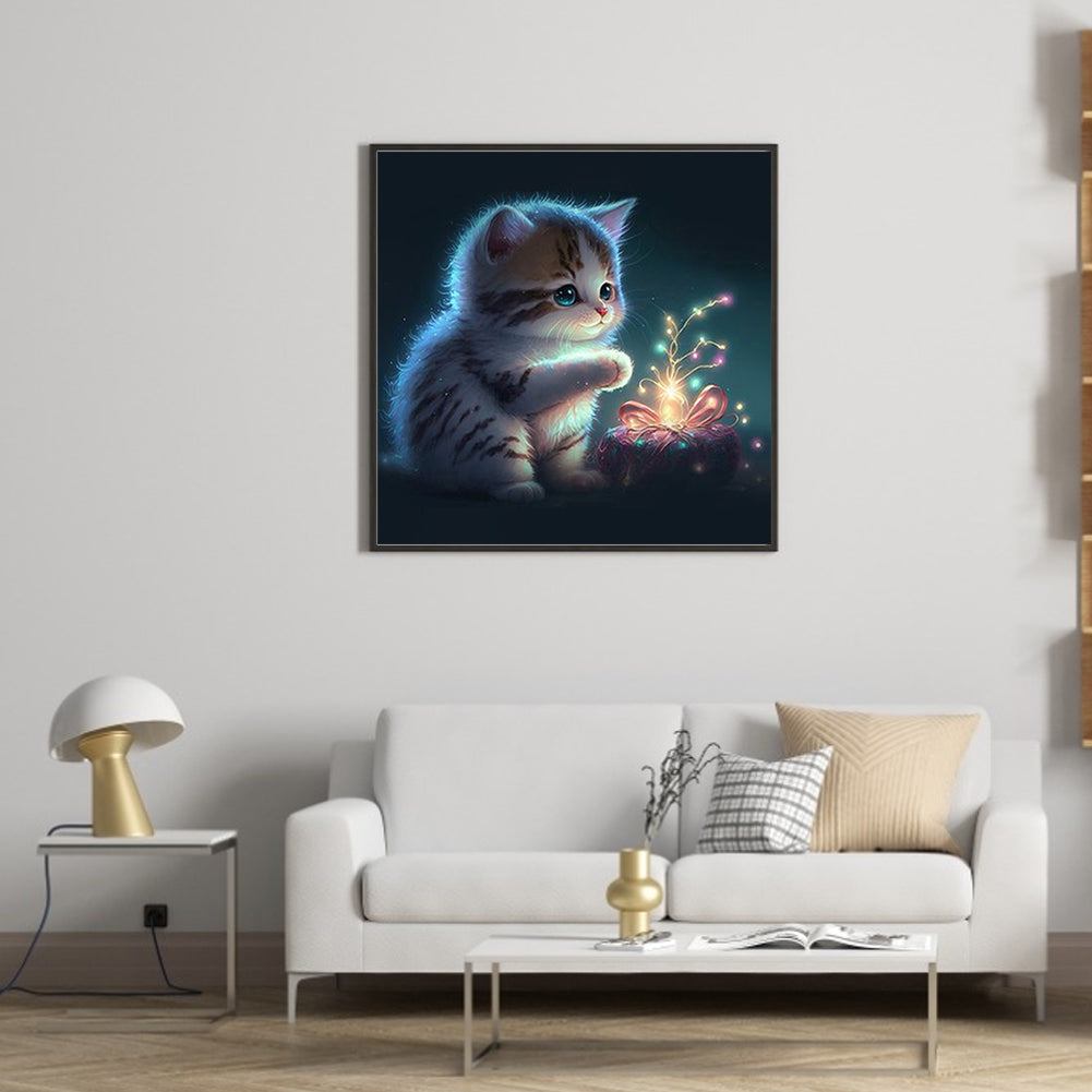 Kitten - Full Round Drill Diamond Painting 30*30CM