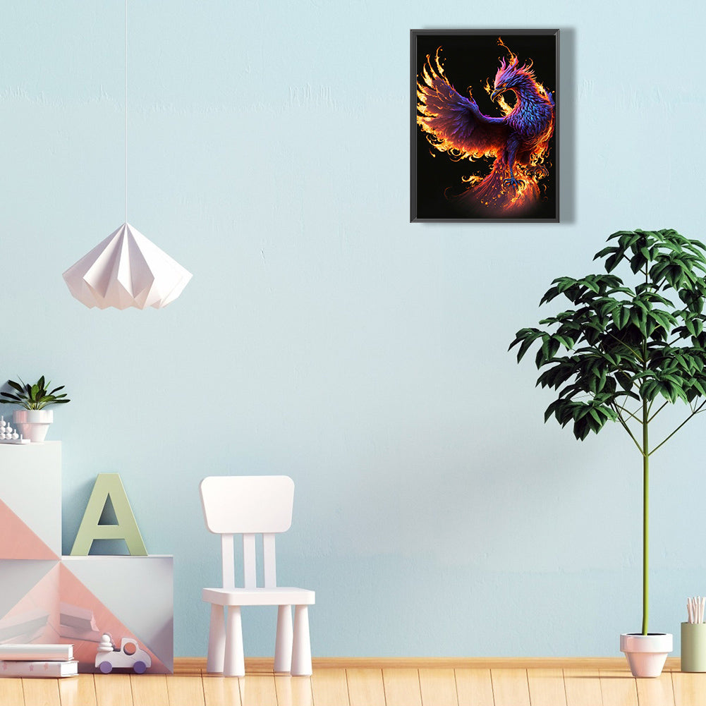 Flaming Phenix - Full Round Drill Diamond Painting 30*40CM