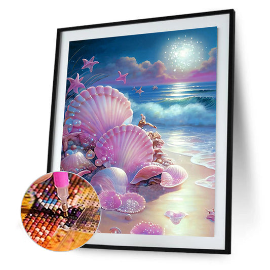Beach Shells - Full Round Drill Diamond Painting 40*50CM
