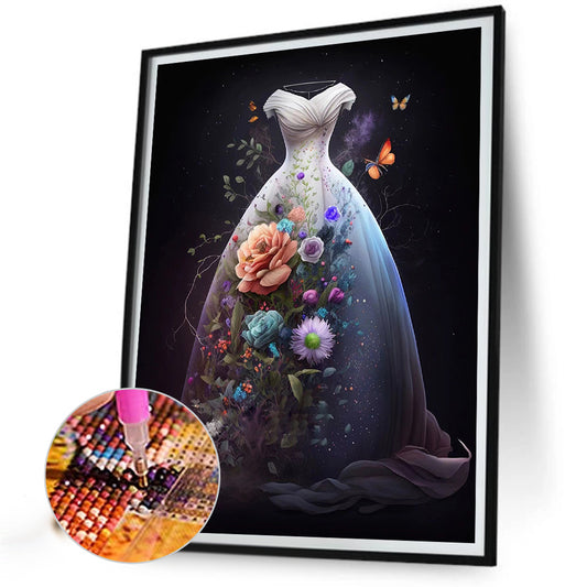Dream Wedding Dress - Full Round Drill Diamond Painting 30*40CM
