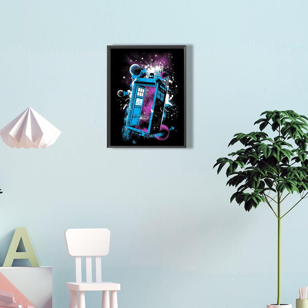 Doctor Fantastic Phone Booth-O630*40cm(canvas) full-round drill diamond painting