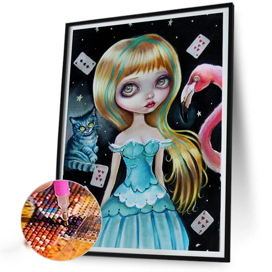 Sad Alice 30*40Ccm(canvas) full round drill diamond painting