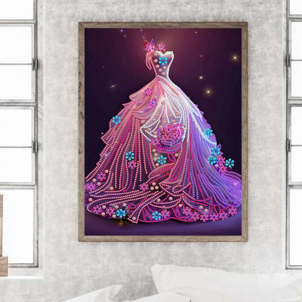 Dream Wedding Dress - Special Shaped Drill Diamond Painting 30*40CM