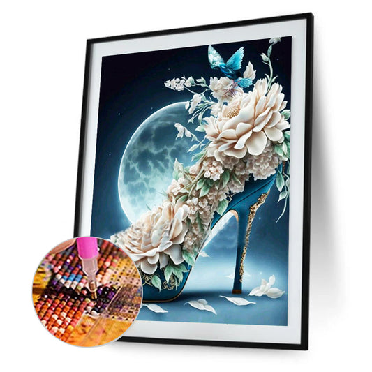 Fantasy Colorful High Heels 30*40Ccm(canvas) full round drill diamond painting