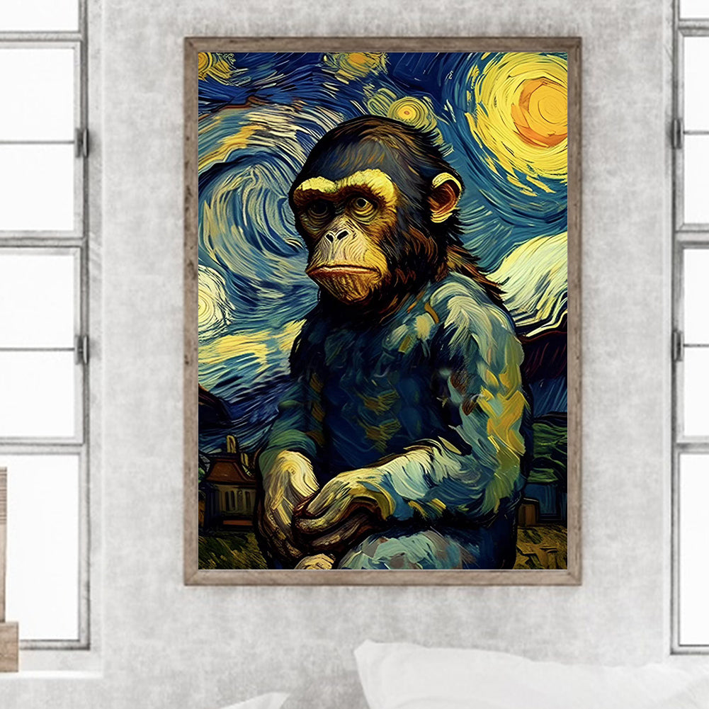 Star Monkey 30*40Ccm(canvas) full round drill diamond painting