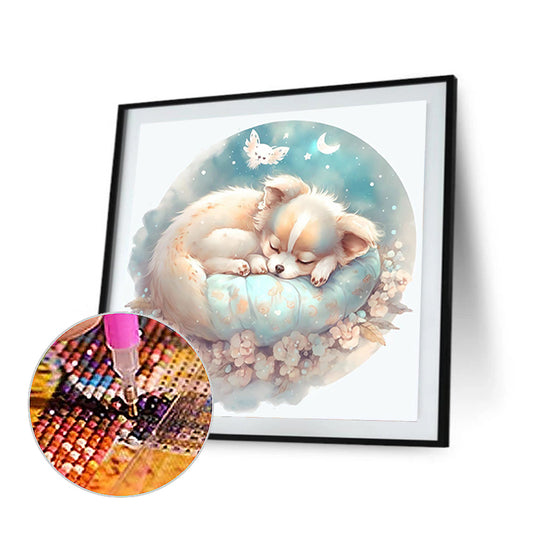 Sleeping Puppy-O630*30cm(canvas) full-round drill diamond painting