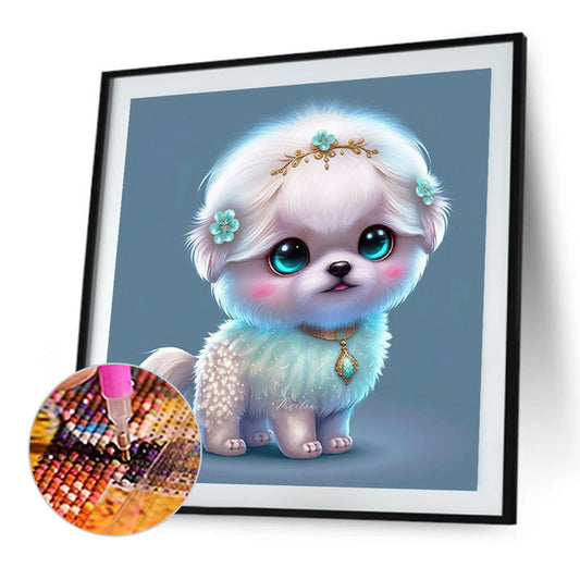 Cute Puppy 30*30Ccm(canvas) full round drill diamond painting