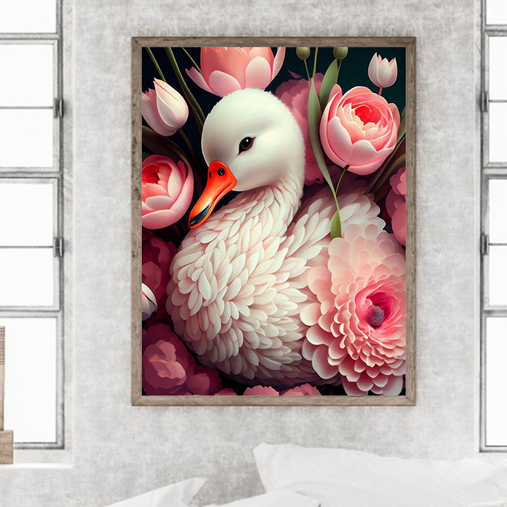 Duck Flower 30*40Ccm(canvas) full round drill diamond painting