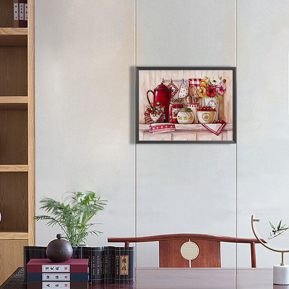 Home Life - Full Round Drill Diamond Painting 40*30CM