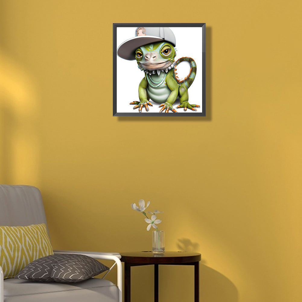 Big Head Lizard - Full Round Drill Diamond Painting 30*30CM