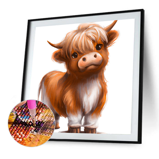 Big Head Animal Yak - Full Round Drill Diamond Painting 30*30CM