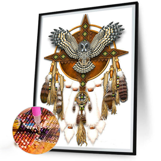 Native American Dreamcatcher - Full Round Drill Diamond Painting 30*40CM