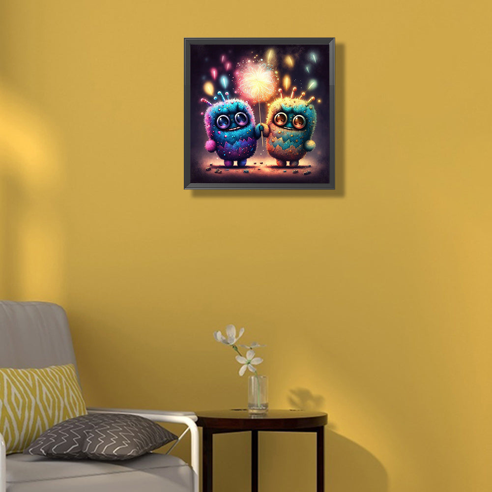 Aliens - Full Round Drill Diamond Painting 30*30CM