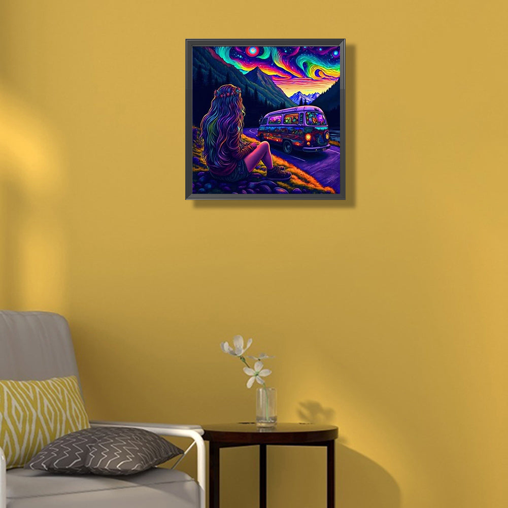 Colorful Cloud Road - Sailing - Full Round Drill Diamond Painting 40*40CM