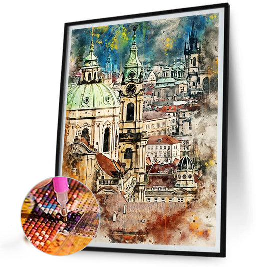 St. Nicholas Church - Full Round Drill Diamond Painting 30*40CM