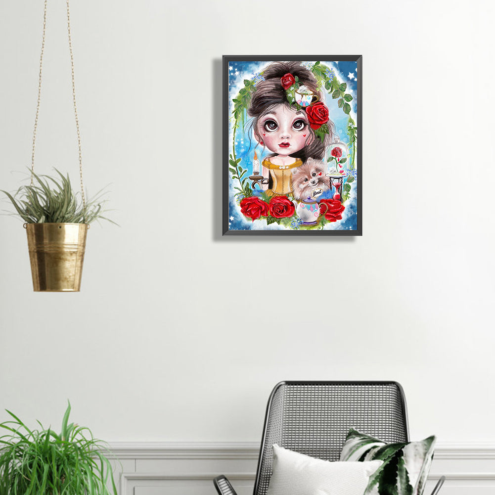 Princess Rose - Full Square Drill Diamond Painting 30*40CM