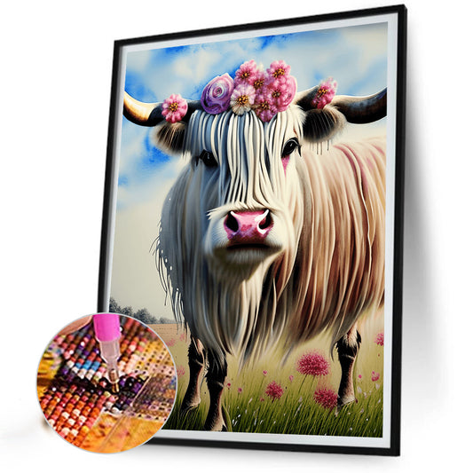 Highland Yak - Full Round Drill Diamond Painting 30*40CM