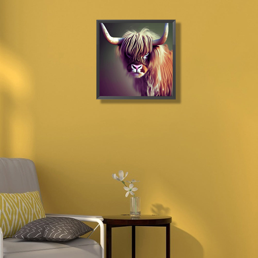 Highland Yak - Full Round Drill Diamond Painting 30*30CM