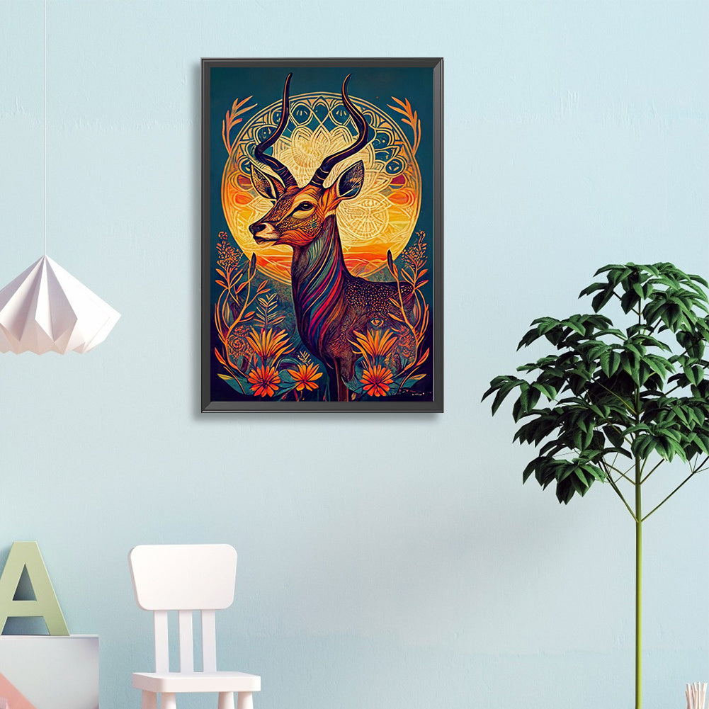 Totem Elk - Full Round Drill Diamond Painting 30*40CM