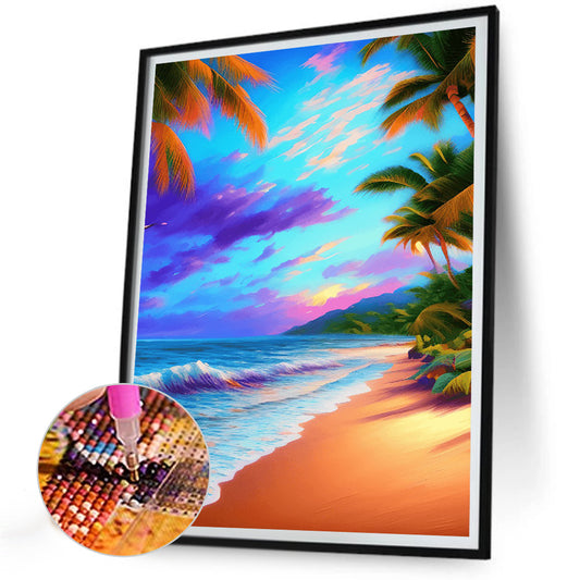 Coconut Beach - Full Round Drill Diamond Painting 30*40CM