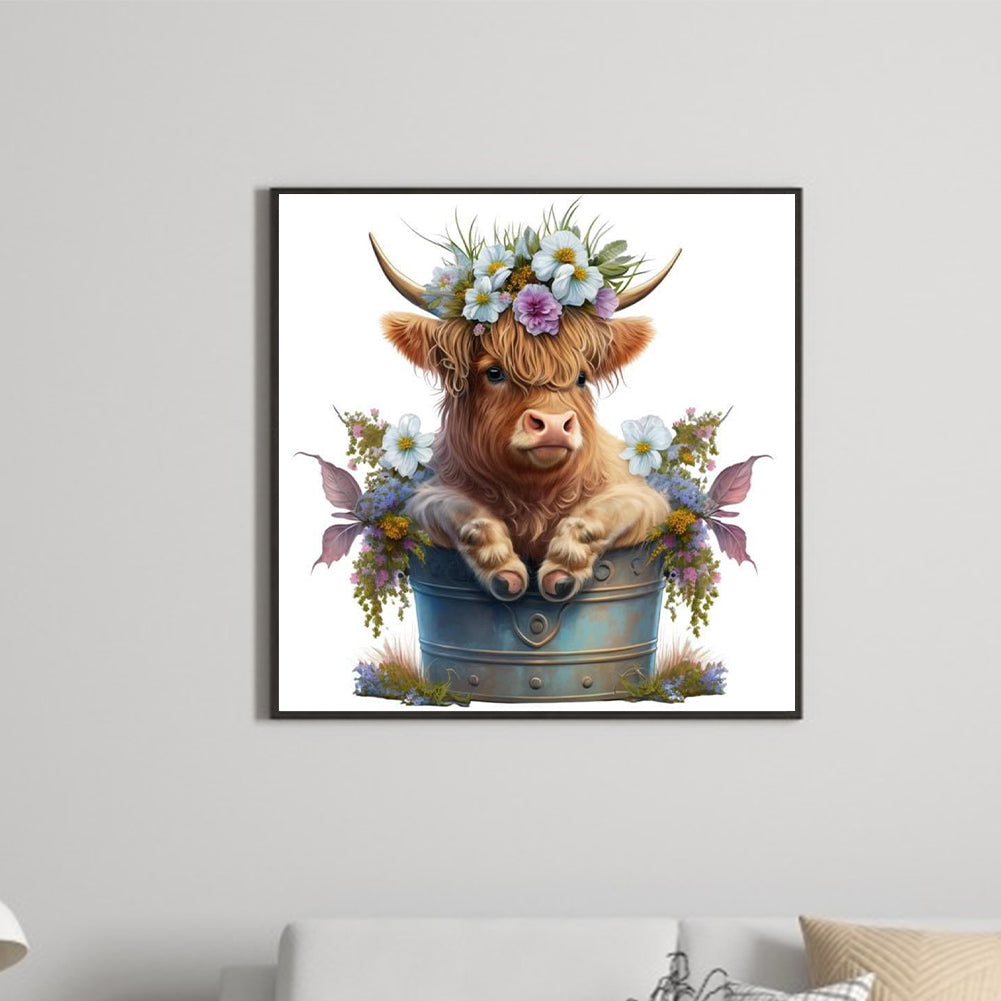 Watercolor Yak - Full Round Drill Diamond Painting 30*30CM
