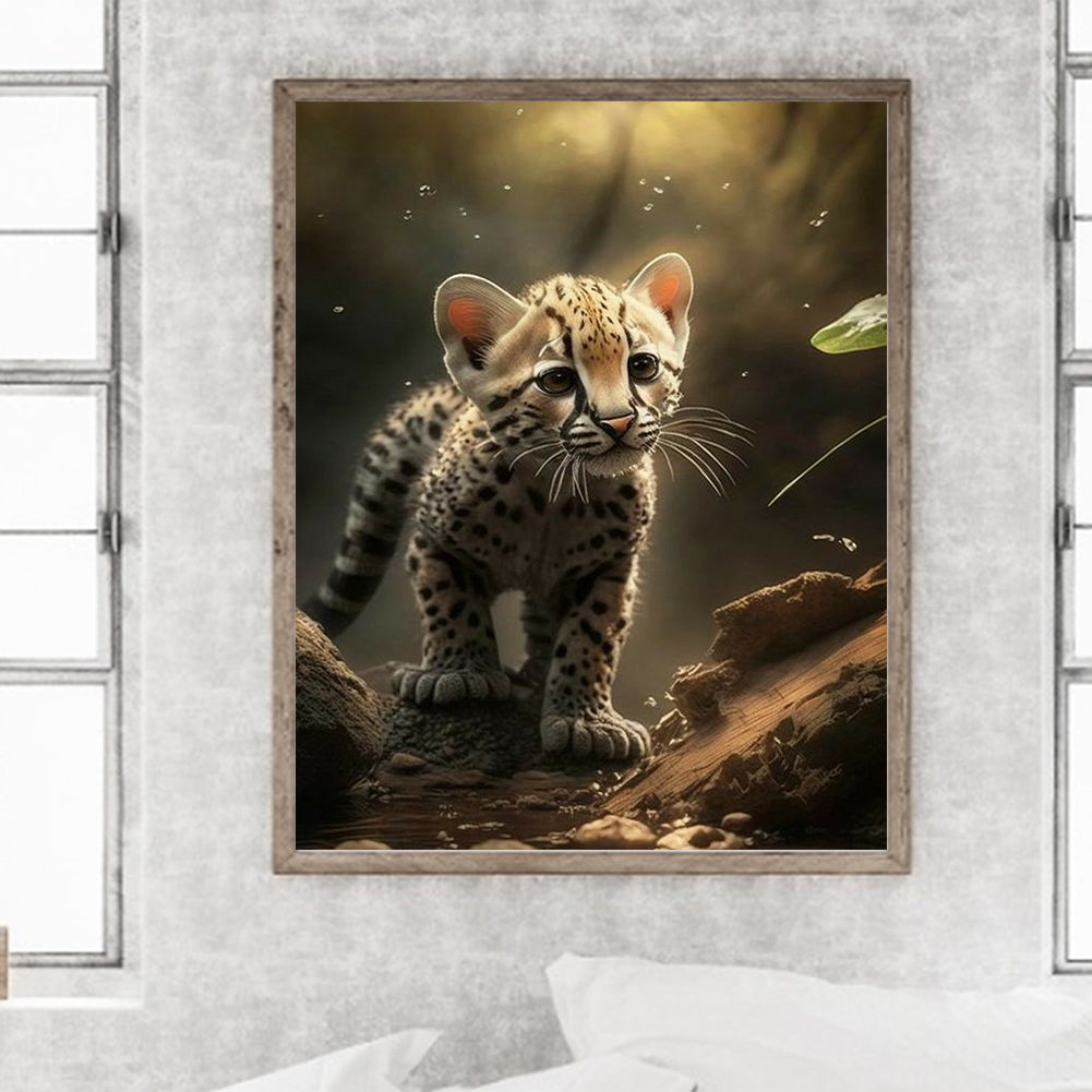 Little Cheetah - Full Square Drill Diamond Painting 40*50CM