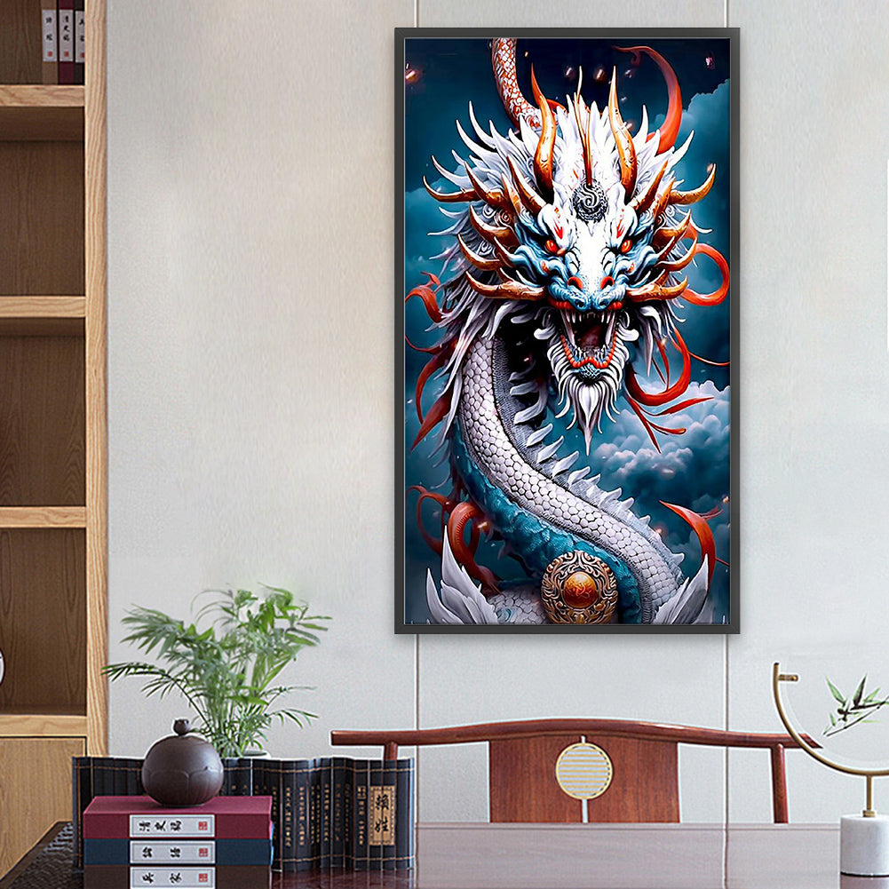 Ferocious Dragon - Full Round Drill Diamond Painting 40*70CM
