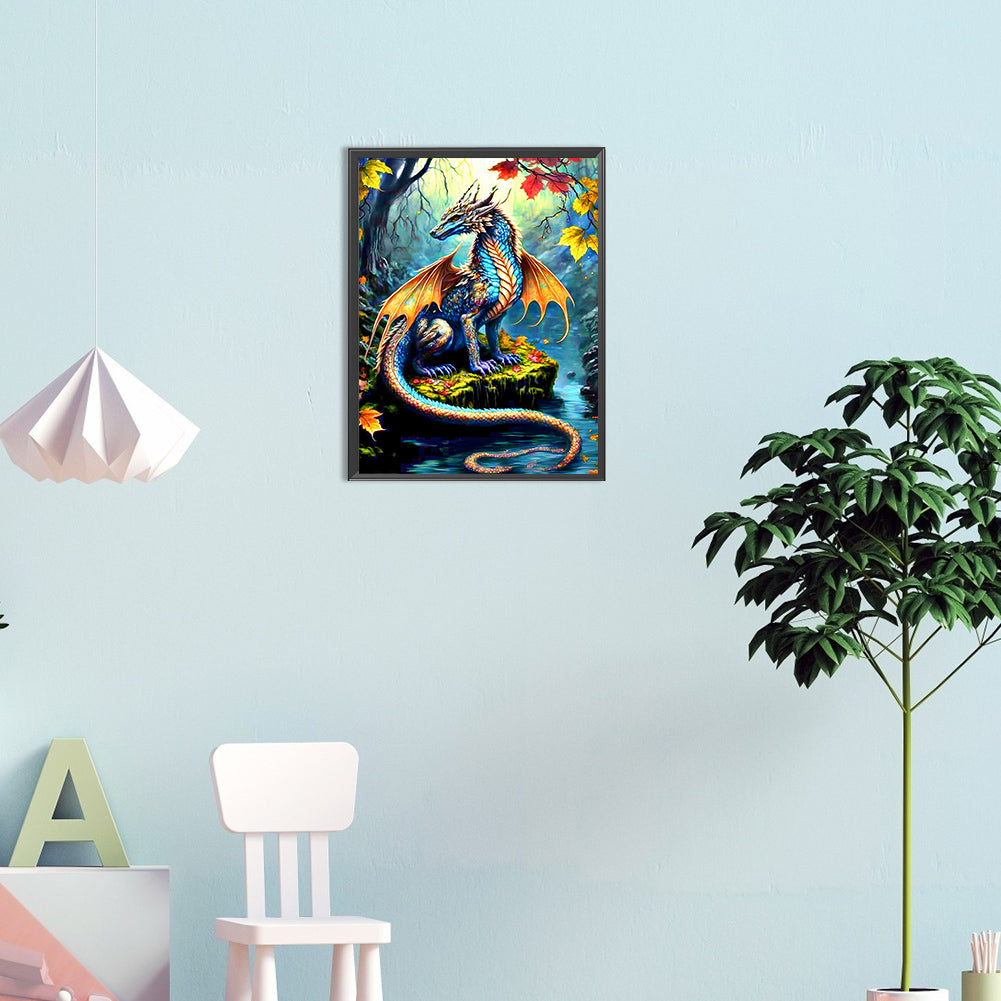 Little Dragon - Full Round Drill Diamond Painting 30*40CM