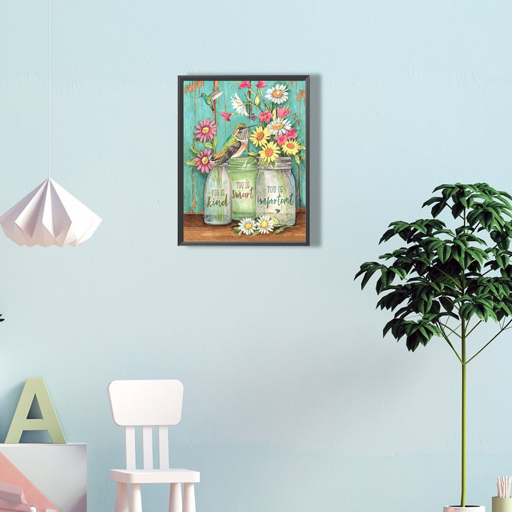 Small Flowers - Full Round Drill Diamond Painting 30*40CM