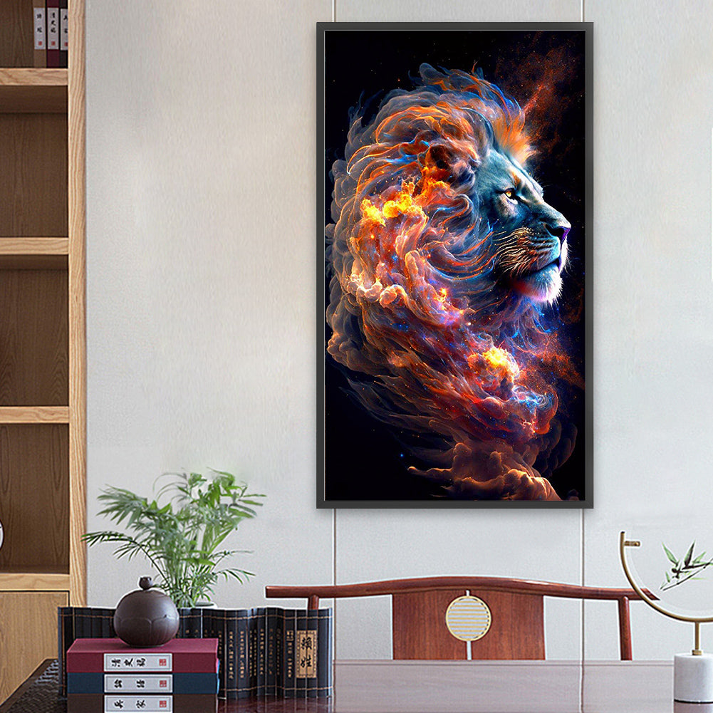 Lion - Full Round Drill Diamond Painting 40*70CM