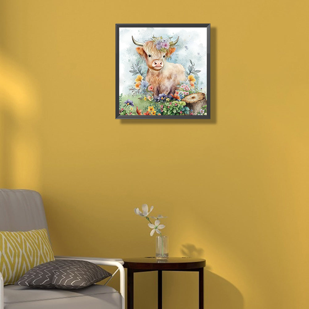 Highland Cattle - Full Round Drill Diamond Painting 30*30CM