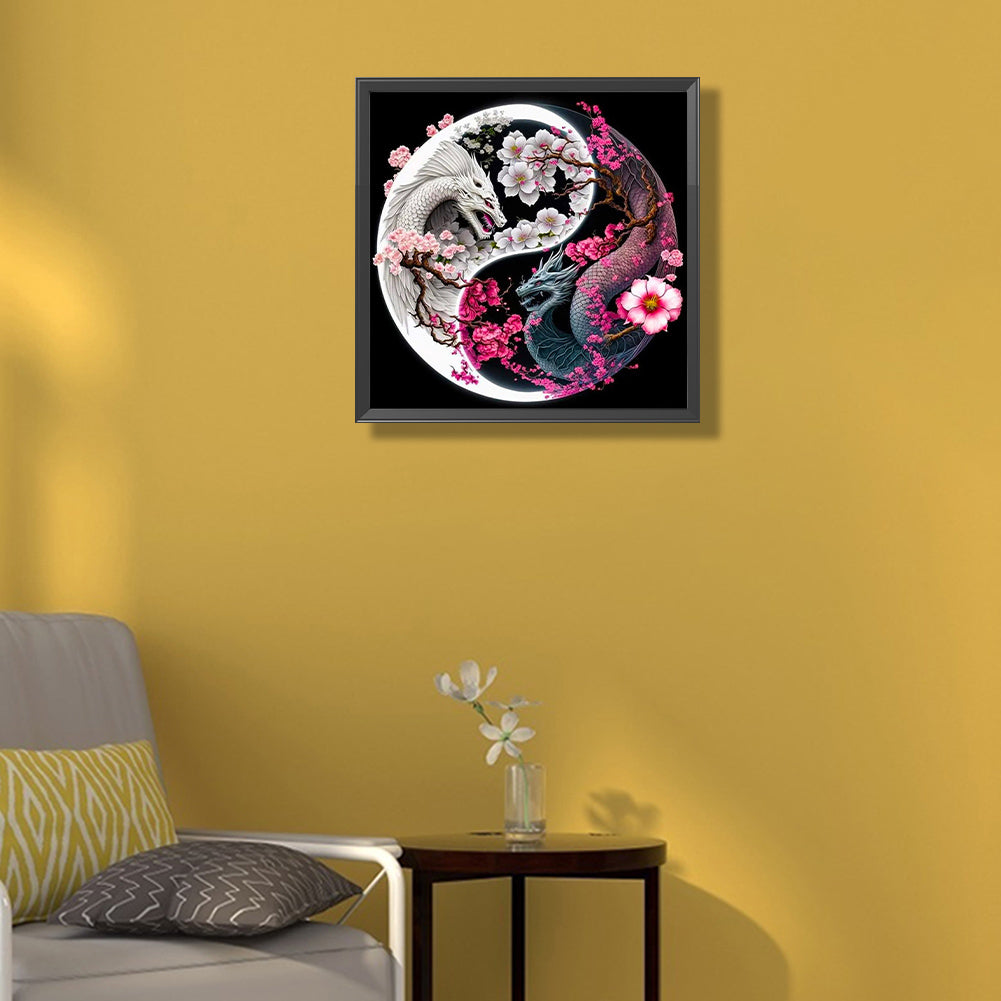 Tai Chi Yin Yang Dragon - Full Square Drill Diamond Painting 50*50CM