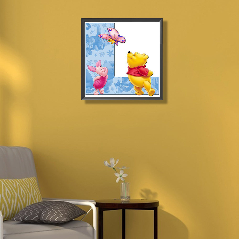 Winnie The Pooh And The Letter L - Full Round Drill Diamond Painting 50*50CM