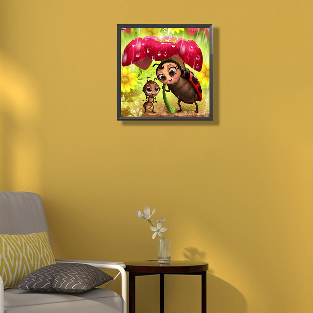Animals Playing In The Wild - Full Round Drill Diamond Painting 30*30CM