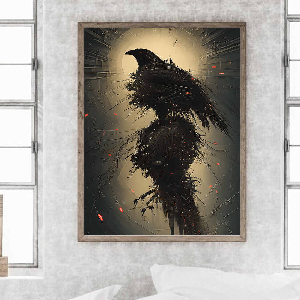 Black Crow - Full Round Drill Diamond Painting 30*40CM