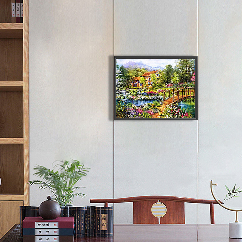 Landscape - Full Round Drill Diamond Painting 40*30CM
