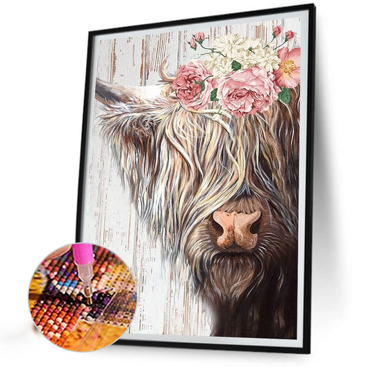 Highland Yak - Full Round Drill Diamond Painting 40*50CM
