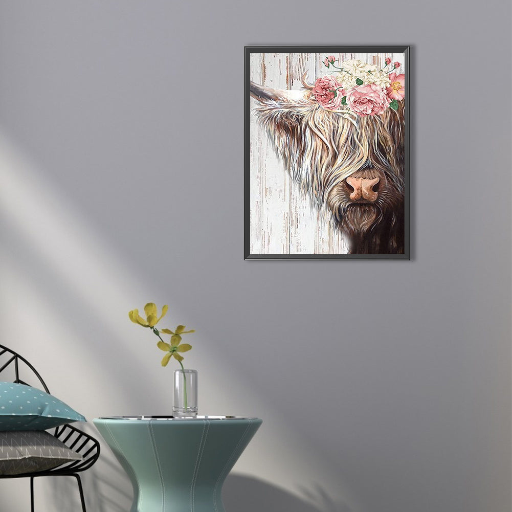 Highland Yak - Full Round Drill Diamond Painting 40*50CM