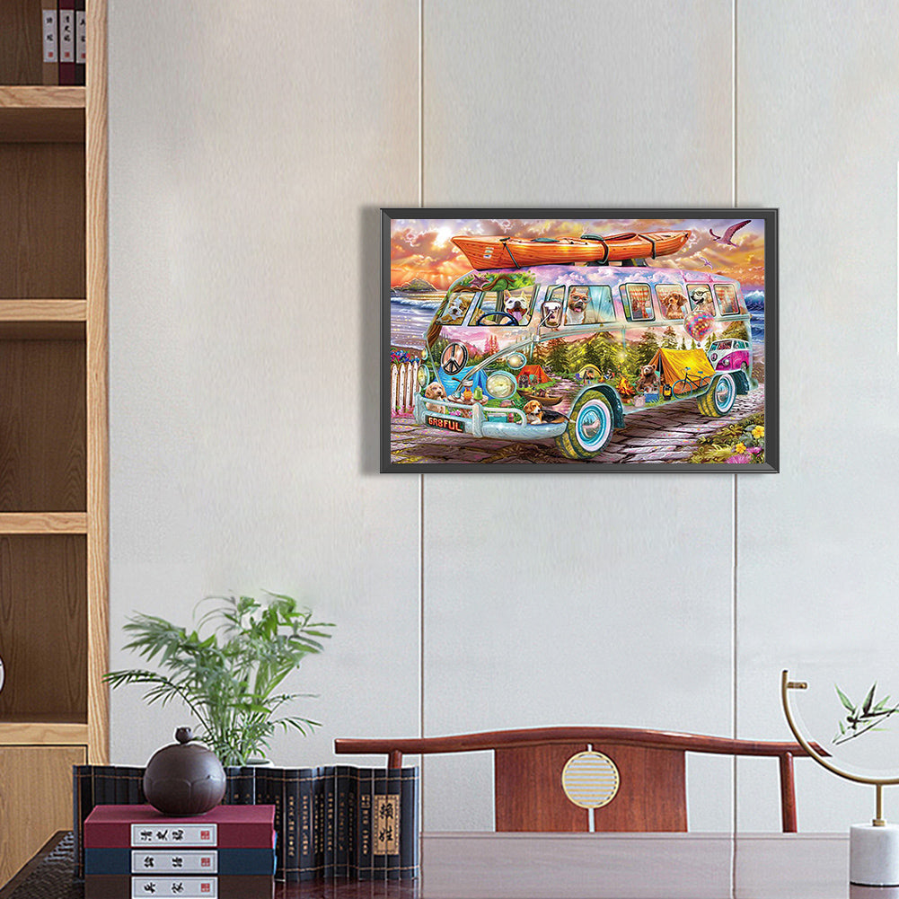Zoo Bus - Full Round Drill Diamond Painting 70*50CM